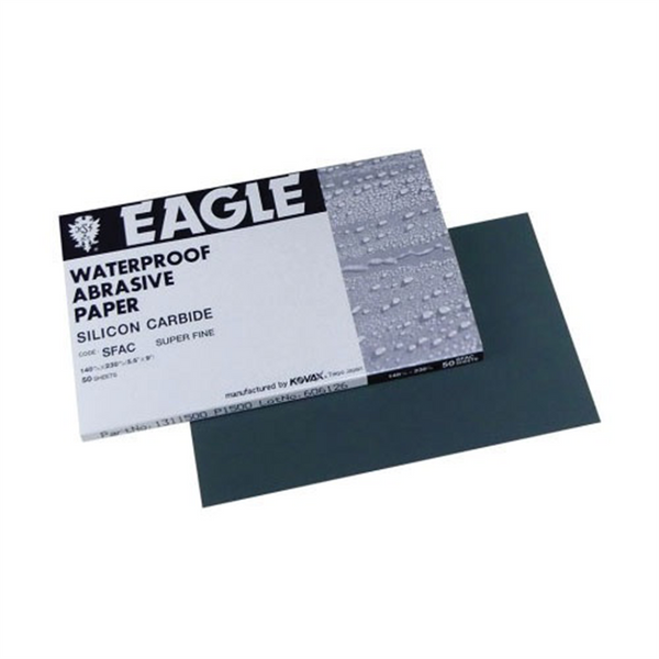 Eagle Abrasives, Inc. KOVAX 131-1500 Sanding Sheet, 5-1/2 in W x 9 in L, 1500 Grit, Silicon Carbide Abrasive, Paper Backing, Wet