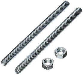 Duravit 240.189.00.1 Threaded rod for wall-mounted toilet or bidet installation, M12 x 7" (18cm)