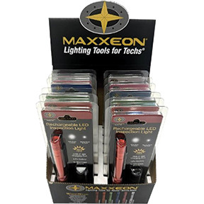 MAXXEON  INC.  12 Piece Rechargeable Penlight Display