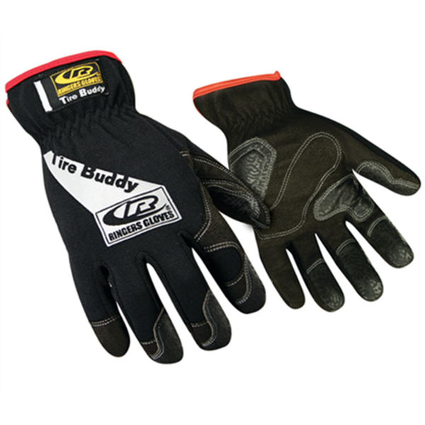 Ringers Gloves RG103-09 Tire Buddy, Rubberized Clarino Zeus fingers, Black, Medium Tire Buddy Glove M Gloves