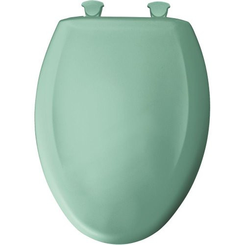 Bemis B1200SLOWT165 Elongated Plastic Toilet Seat in Ming Green with STA-TITE, Easy-Clean & Change and Whisper-Close Hinge