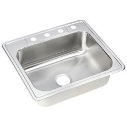Elkay DSEJ125224 Elkay Elite Stainless Steel Single Bowl Top Mount Sink with J Channels