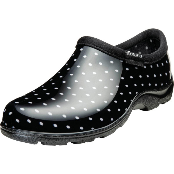 WOMN SHOE BLK PLKA DOT 9