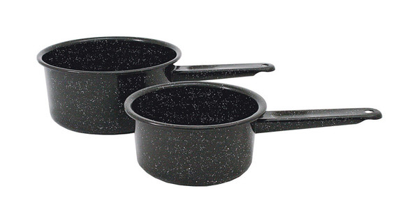SAUCEPAN SET BLK 2PC