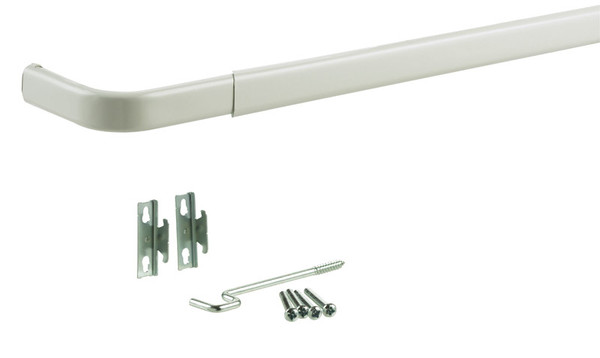 CURTAIN ROD HD 48-84 WHT