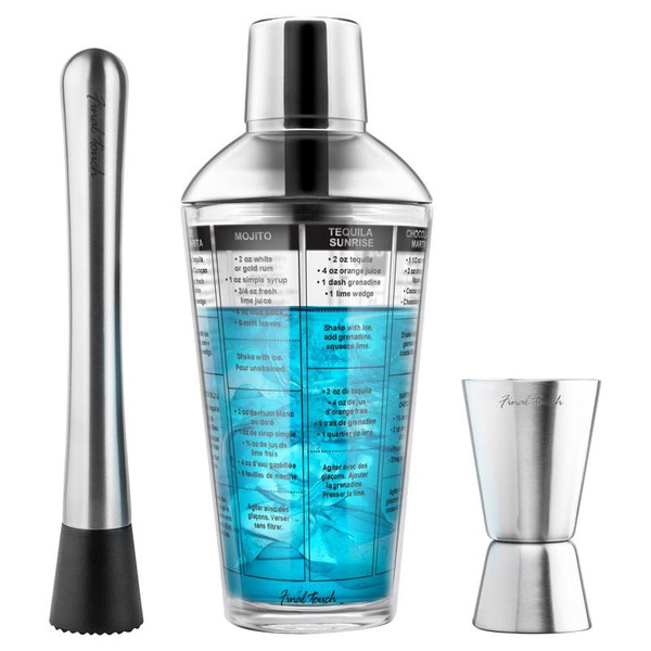 BAR TOOL SET GLS/SS 3PK