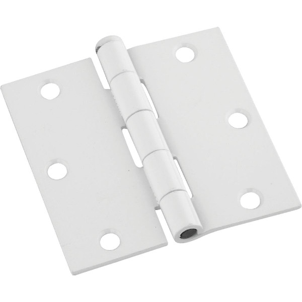 HINGE WHITE SQ 3PK 3.5