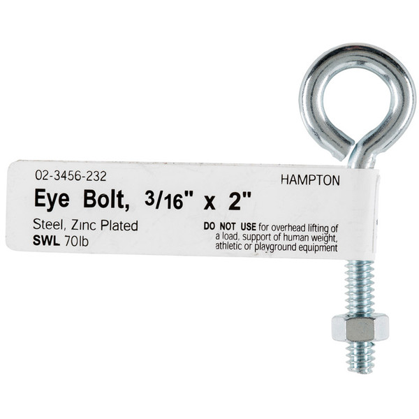 BOLT EYE W/NUT3/16X2