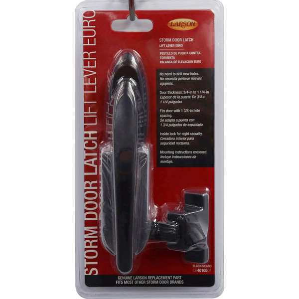 LATCH LFT LEVER EURO BLK