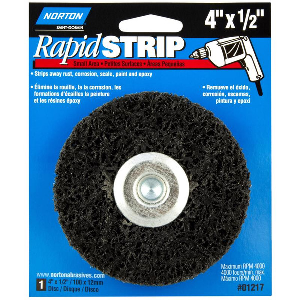 SPINDLE-MNT WHEEL 4" Norton Rapid Strip 4 in. D X 1/2 in. Silicon Carbide Disc Spindle-Mounted Wheel 1 each