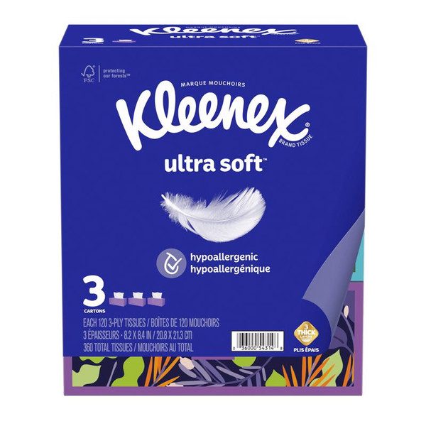 FACIAL TISSUE WHT 120CNT
