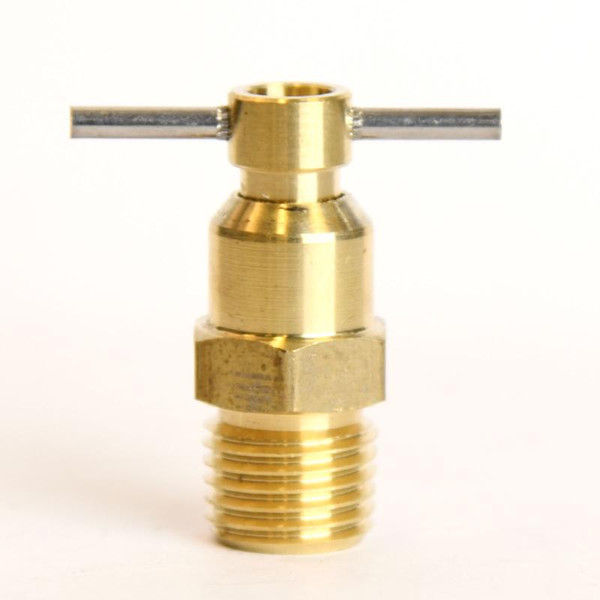 NEEDLE DRAIN COCK 1/4" BRASS