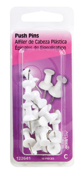PUSH PIN WHITE (16)
