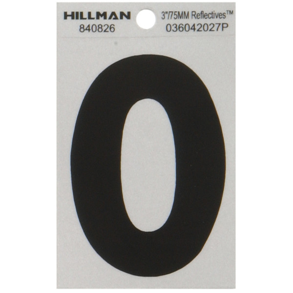 3" BLK/SLV O ADHV 1PC