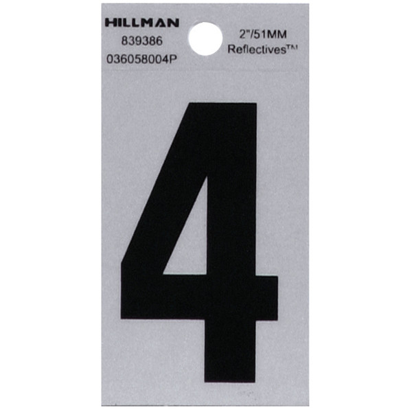 2" BLK/SLV #4 ADHV 1PC