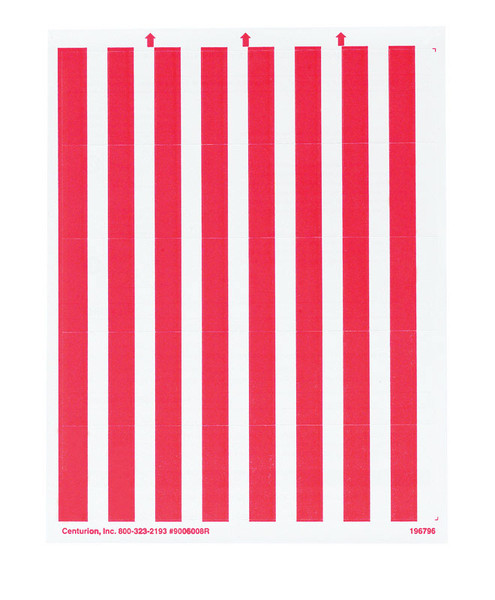 RED ADHESIVE BIN LABELS