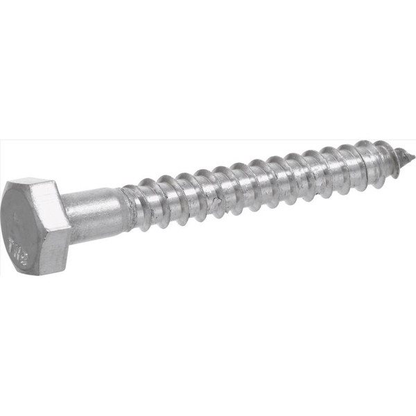 BOLT LAG 3/8X2" SS