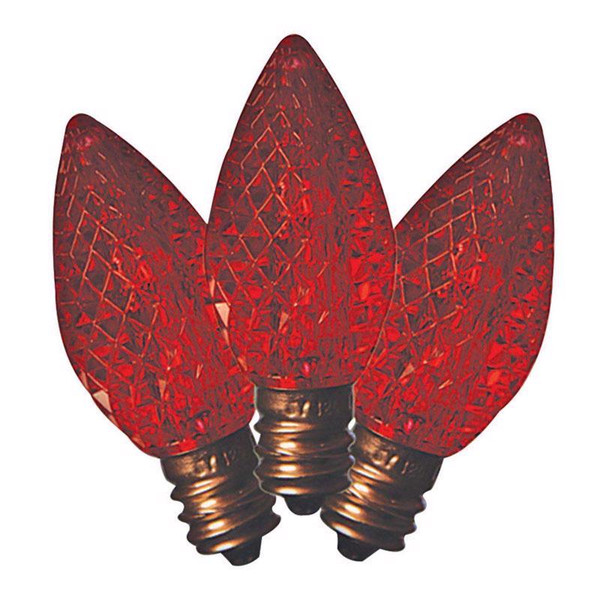 LED C9 RED RPLSMT 25CT