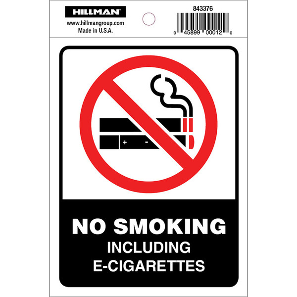 NO SMOKING DECAL 4"X6"