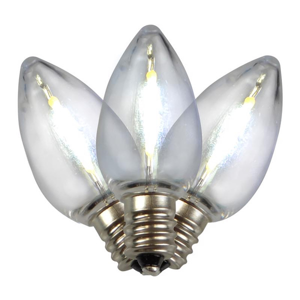 LED C7 PURE WHITE 25CT