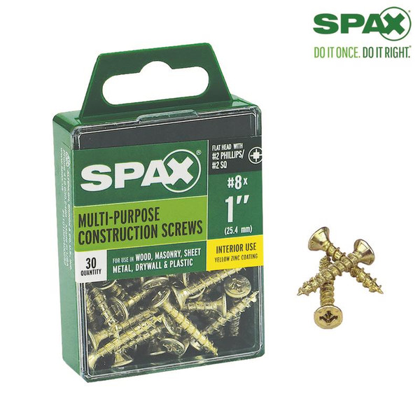 SCRW SPAX FH 8X1YLW BX30