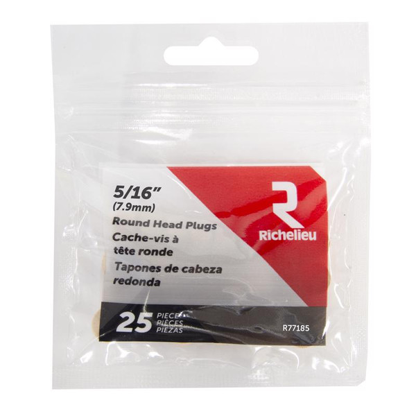 HEAD PLG RND BIRCH 5/16"