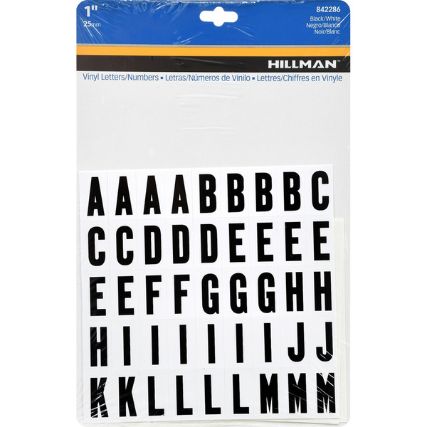 1" BLK A-Z 0-9 SET 117PC