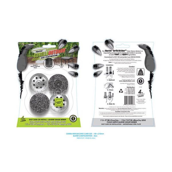 CHAIR GLIDE ROUND 4PK