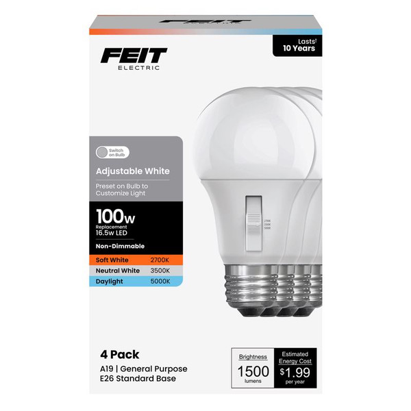 FT LED A19 AW 100W 4PK