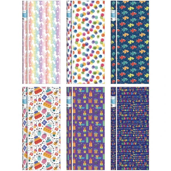 BDAY WRAP PAPER 30" 20SQ