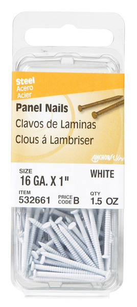 PANEL NAIL 1" WHT1.5OZ
