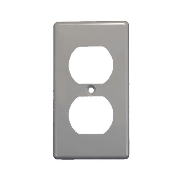 DUPLEX BOX CVR 1GANG GRY