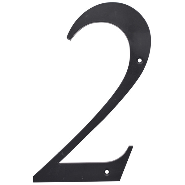 6" BLK #2 NAILON 1PC HILLMAN 6 in. Reflective Black Plastic Nail-On Number 2 1 pc