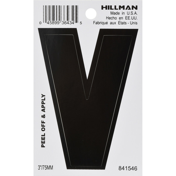 3" BLK V VINYL ADHV 1PC