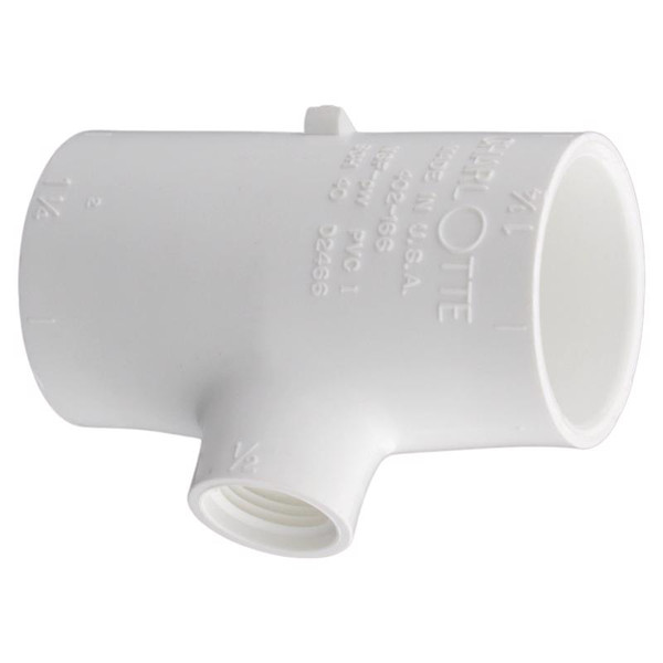 TEE PVC1.25X1.25SX1/2FPT