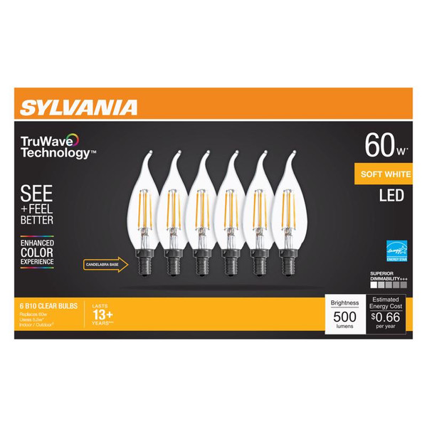 TW LED B10 SW 60W 6PK