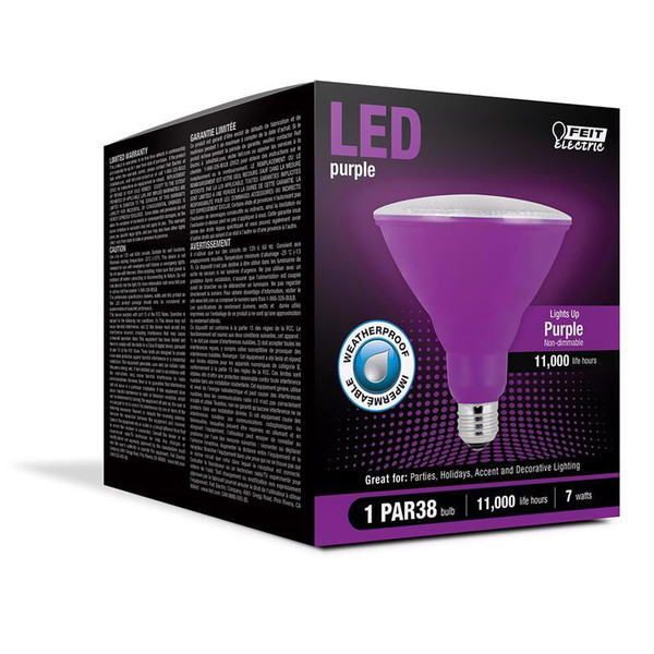 LED PAR38 E26 PRPL 7W