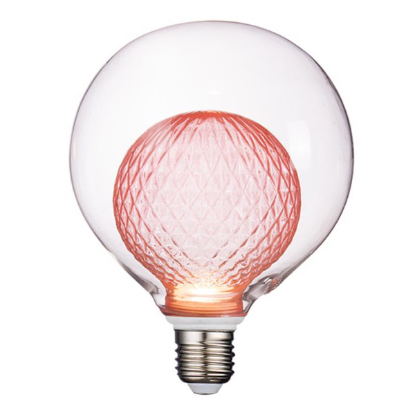 GL LED G40 DCR SW 3W Globe Electric G40 E26 (Medium) LED Bulb Soft White 3 Watt Equivalence 1 pk