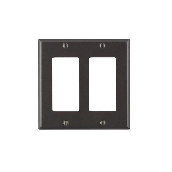 WALL PLATE BWN STND 2G