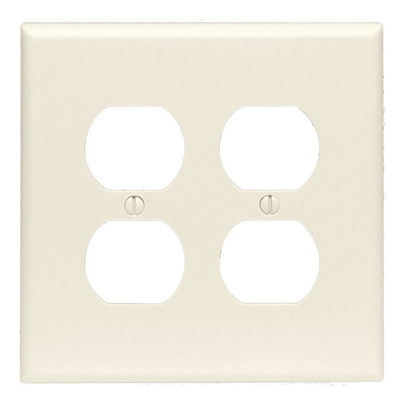 WALL PLATE ALMOND 2GANG Leviton Light Almond 2 gang Thermoset Plastic Duplex Wall Plate 1 pk