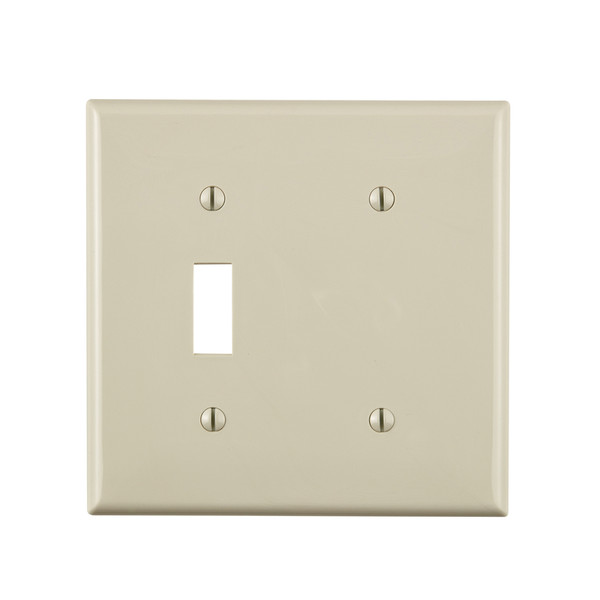 WALL PLATE ALMOND 2GANG Leviton Light Almond 2 gang Thermoplastic Nylon Blank Wall Plate 1 pk