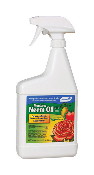 NEEM OIL RTU 32 OZ Monterey Neem Oil Organic Insect Killer Liquid 32 oz