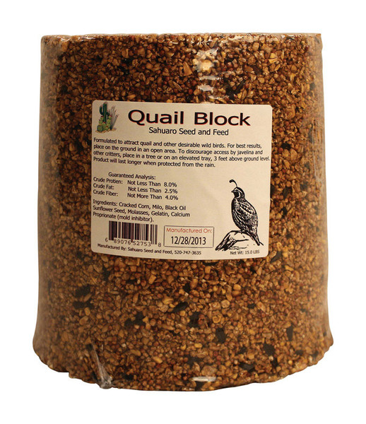 QUAIL SEED BLOCK 15LB