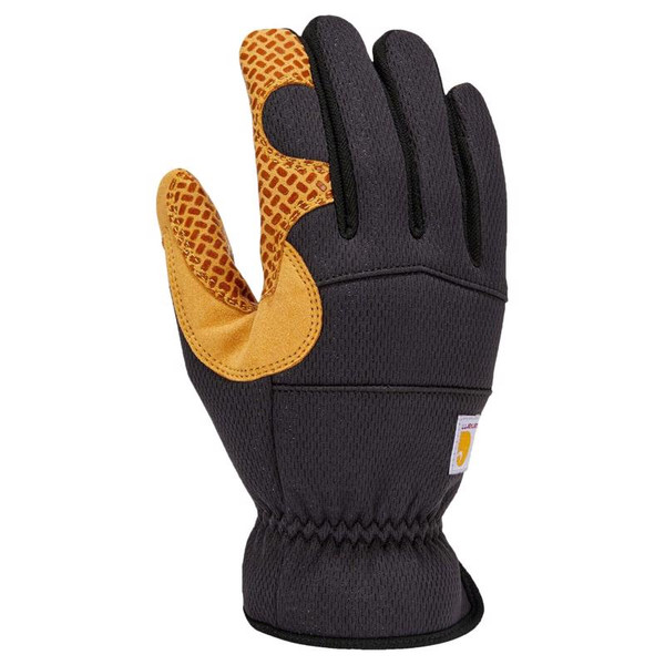 GRIP GLVS MEN BLK/YLW XL Carhartt Men's Indoor/Outdoor Grip Gloves Black/Yellow XL 1 pair
