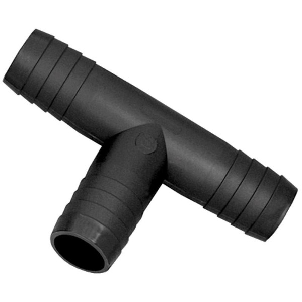 TEE CONCTR BLK POLY 1/4"