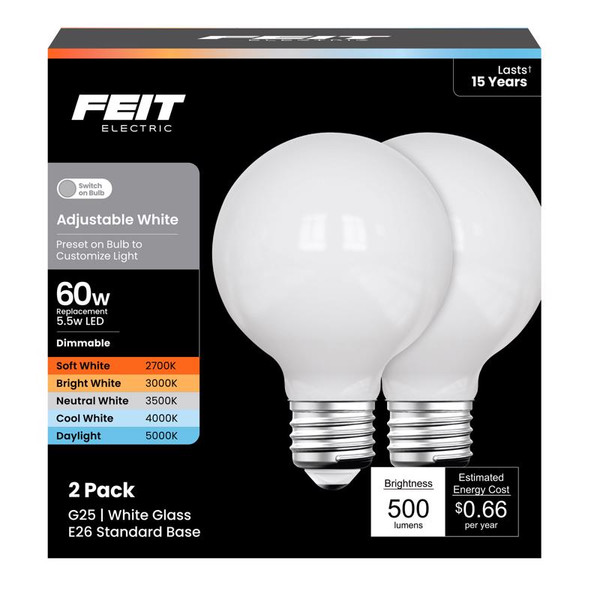 LED G25 ADJS WHT 5.5W