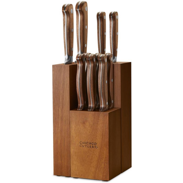 BLK KNIFE SET SS/WD 12PC
