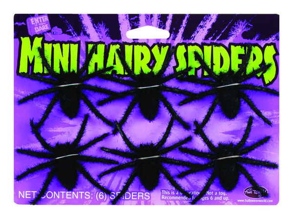 MINI HAIRY SPIDERS BLK