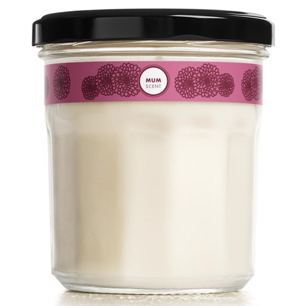 CANDLE JAR MUM WHT