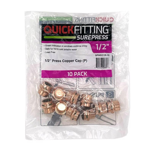 CAP CPR PRS 1/2" 10PK